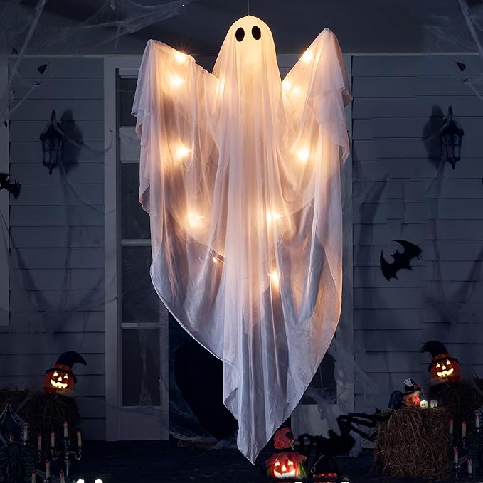 Hanging Ghost Decoration for Halloween 👻🕸️
